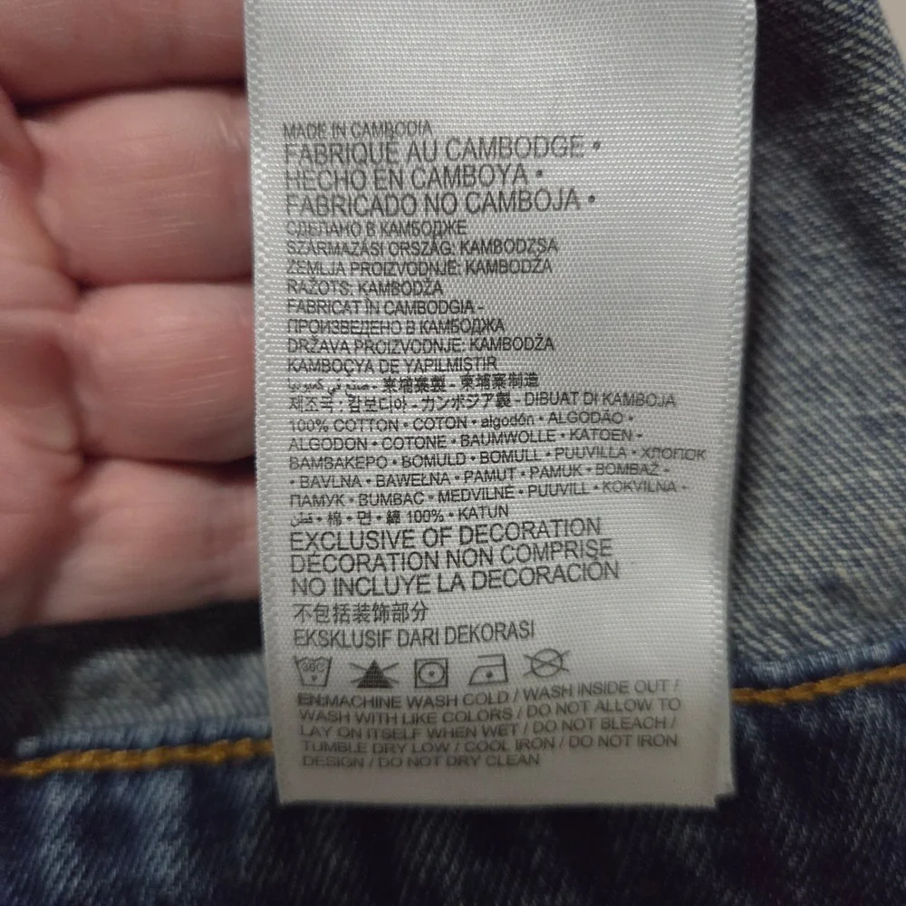 Levis Kids Medium Wash‎ Denim Trucker Jacket Blue Size L LG Cotton Classic